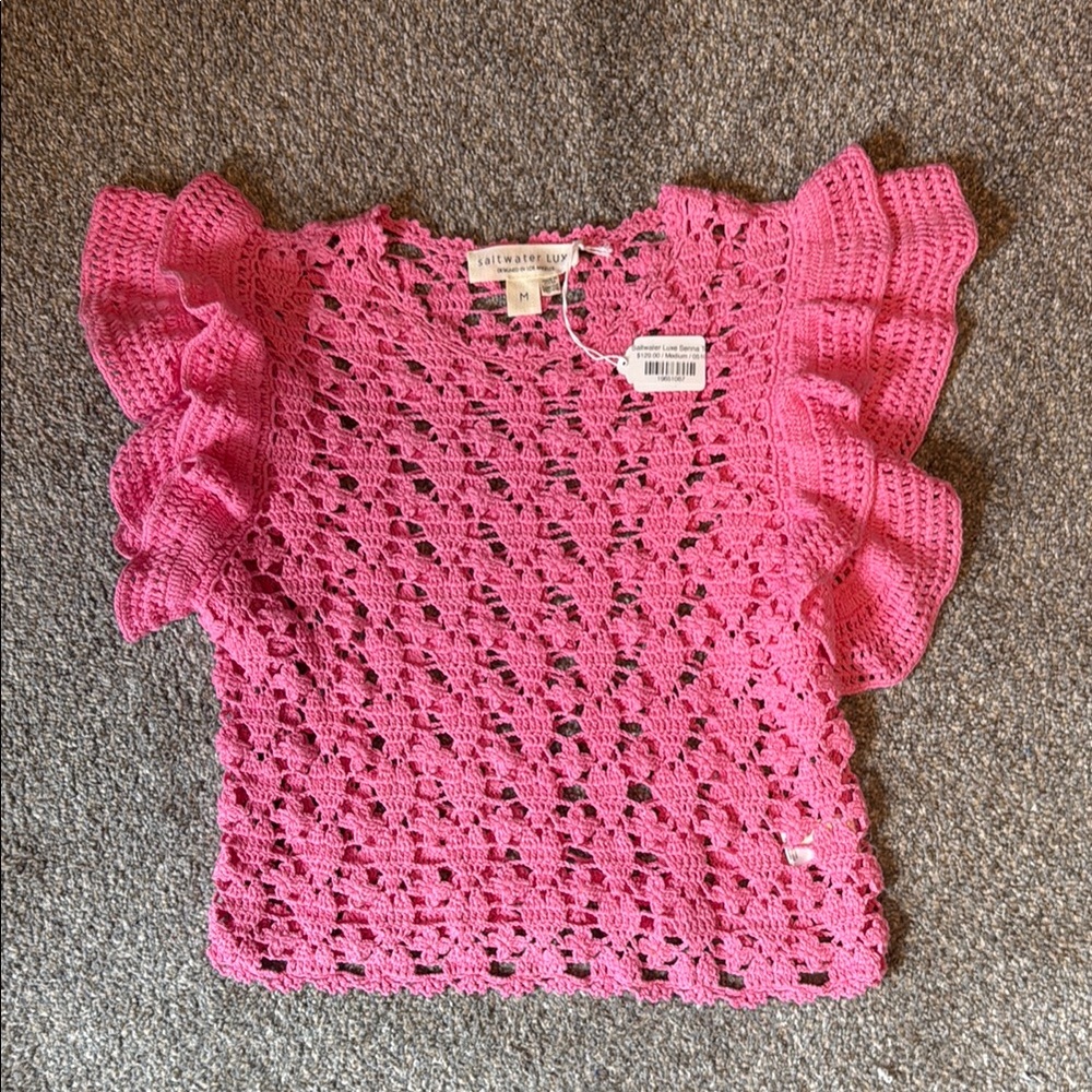 Pink Crochet Kids Top